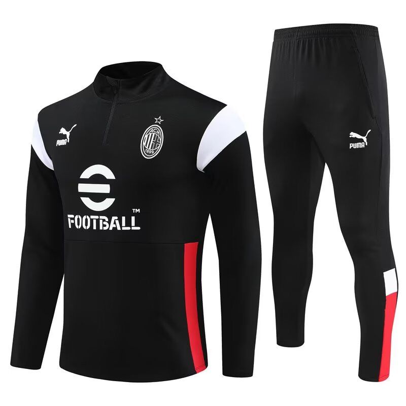 AAA Quality AC Milan 23/24 Tracksuit - Black/White/Red